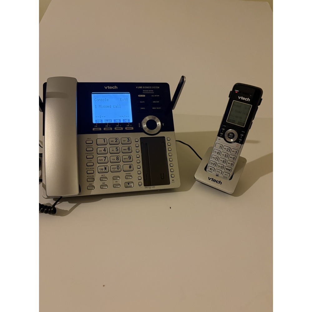 (2 - as Set)  VTech Small Business System CM18445 4-Line Corded Phone-W/Adapter